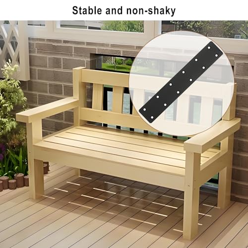 6packs Straight Steel I Shape Flat Plate,Heavy Duty Mending Plate 10.8"x2" for Wood DIY Projects - Large Connector Brace,Post to Beam Connectors Repair Bracket,Joining Brackets
