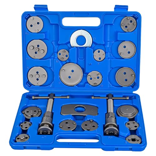 GOOACC 22pc Disc Brake Caliper Compression Tool Set Piston Reset Press Blue - color: 22pc Brake Caliper Blue