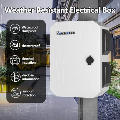 Outdoor Electrical Box with Thermostat and Fan, Cold-Rolled Steel Plate, Aluminum Alloy Back Beam, One-Piece Ventilation Design, IP65 Waterproof, Wall/Pole Mounted. (17.7" x 13.8" x 7.9") - size: 17.7" x 13.8" x 7.9"