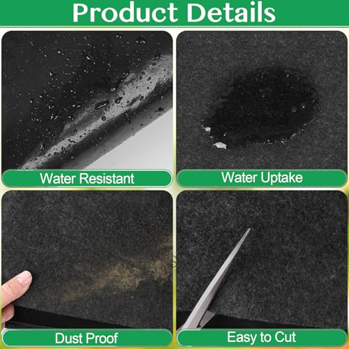 ToLanbbt Outdoor Storage Shed Floor Mat, 12 x 10 FT Waterproof Carport Mat, Washable Furniture Pad with Non Slip Backing for Dust, Oil, Protection, Storage Shed Not Included - size: 12 x 10 FT