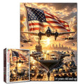 American Flag Military Aircraft Puzzle for Adults 1000 Pieces - color: Airplane-01