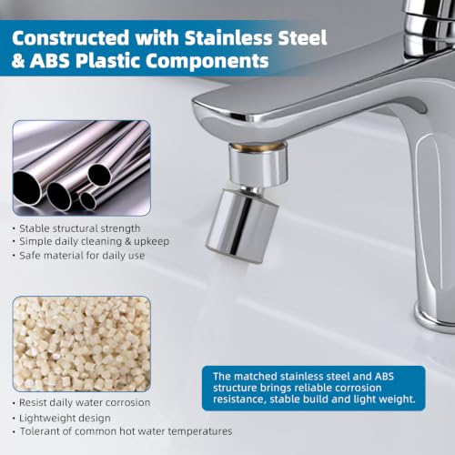 Hibbent NSF/ANSI/CAN 61 & cUPC Certified Faucet Aerator, Chrome - color: Chrome, style: Classic 360 Degree Faucet Aerator