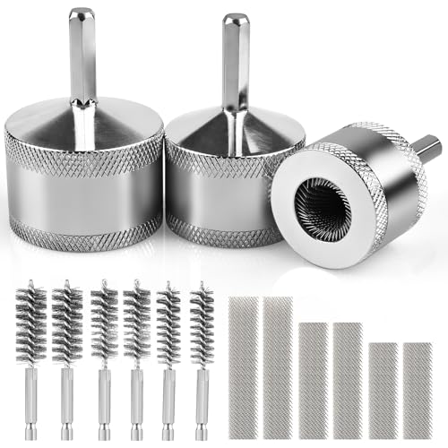 1/2" & 3/4" & 1" Copper Pipe Cleaner for Drill-Quick Rust Removal - color: 3pcs-stainless Steel