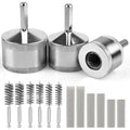 1/2" & 3/4" & 1" Copper Pipe Cleaner for Drill-Quick Rust Removal - color: 3pcs-stainless Steel