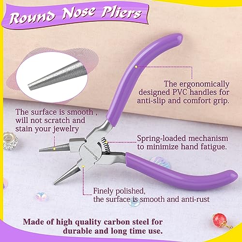 SPEEDWOX Mini Round Nose Pliers for Jewelry Making - Wire Looping & Bending Pliers - style: Round Nose Pliers