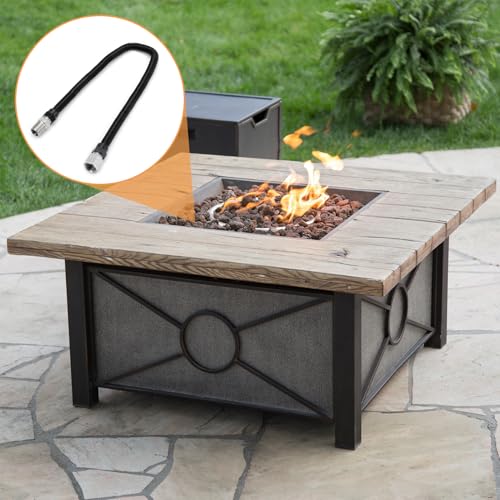 Stanbroil 1/2" OD x 3/8" ID 24" Non-Whistle Flexible Flex Gas Line Connector Kit for NG or LP Fire Pit and Fireplace (Pack of 2) - size: 24" (Pack of 2)