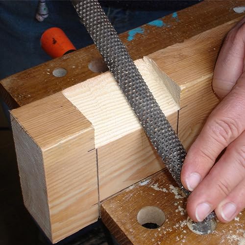 TARIST 3-Piece 8" Wood Rasp File Set, Includes Flat/Half-Round/Round. For Woodworking & Sharping Wood - style: Wood File - 3 pcs