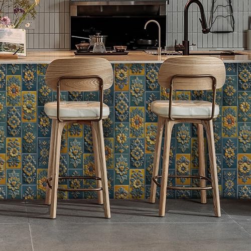 VICCI 64Pcs Tile Decals 8" x 4" Peel & Stick Kitchen Backsplash - color: Sjm-306, size: 8x4IN*64PCS