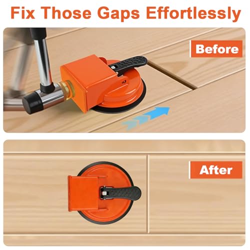 Floor Gap Fixer Tool, Heavy Duty Laminate Flooring Repair Tool with Enhanced Vacuum Suction Cup, Professional Plank Puller for Smooth Surface Wood Tile Hardwood Floor Gaps