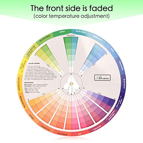 Creative Color Wheel, Paint Mixing Learning Guide Art Class Teaching Tool for Makeup Blending Board Chart Color Mixed Guide Mix Colours (9.25inch) - style: New