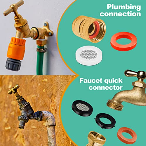 XBVV 32 Size 258 PC Faucet and Plumbing Rubber Washers Assortment Kit for Assorted Garden Hose Valve Spigot Adapter Splitter Outdoor Faucet Bibb Shower Hose Gasket Repair - size: 258 PCS