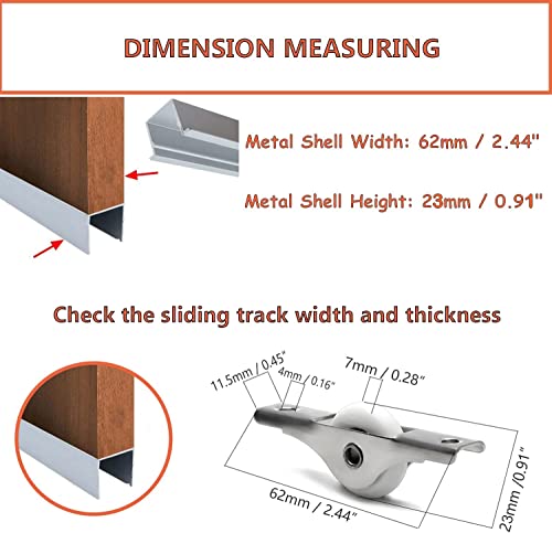 MroMax 10Pcs 23mm/0.91" Dia Screen Door Rollers Nylon White Sliding Wheel Electroplating Sliding Wheel with Stainless Steel Shell for Garage Screen Door - color: 10pcs White Wheel