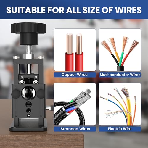 Drill-Powered Wire Stripper Machine, 16AWG–300MCM