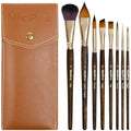 Nicpro 8Pcs Watercolor Paint Brushes Professional, Travel Paint Brush Set - size: 8 PCS