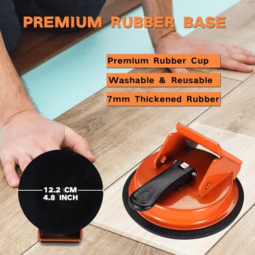 REXBETI Floor Gap Fixer Tool, Plank Gap Repair Kit, Heavy Duty Suction Cup - size: 3