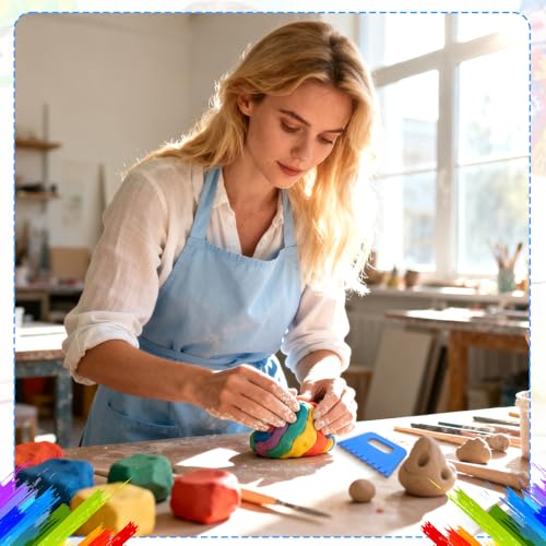 Textured Art Tools, 4 Pcs with 4 Colors & Texture Designs Plastic Flexible Spreader Tool for Plaster Paint Scraper, DIY Graffiti Oil Painting, Plaster Art Pottery Scraper (Multicolor)