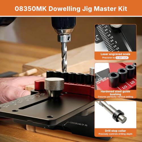 08350MK Dowelling Jig Master Kit, Dowelling Jig Precision Woodworking Tool
