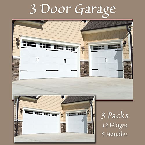 Household Essentials Garage Handle and Hinge Magnets – Decorative Magnetic Hardware Steel Doors, Easy Installation, Durable & Weatherproof, Set of 6 (Pack of 12) - size: Pack of 12, style: Standard Hinges