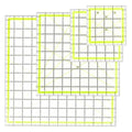 UOOU 4 Sizes Square Quilting Ruler Quilting Template Fabric Cutting Ruler - color: Green-4 Pack