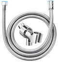 MAYYAYA Brass Ball Handheld Shower Head Holder, 59IN ShowerHead Hose,Silver - color: Silver