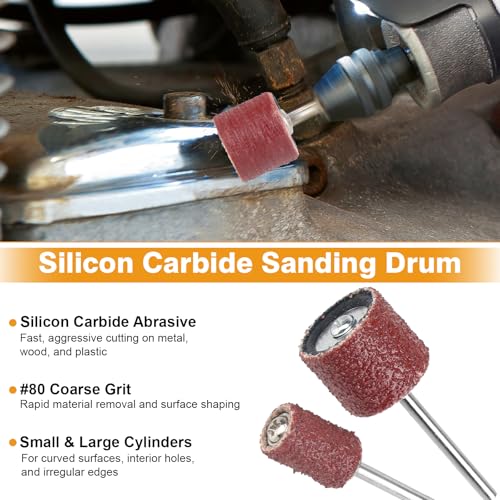 313 PCS 1 Inch Sanding Discs and Drums, 60-10000 Grit Sandpaper Hook and Loop Discs, 80 Grit Sanding Drums for Rotary Tool, Corded Drill, Cordless Drill