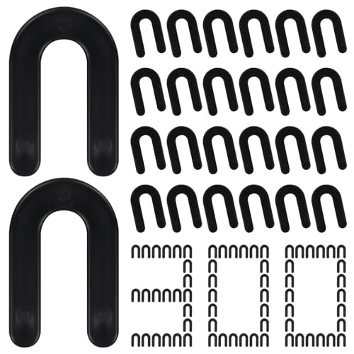 DGSL 300 Pcs Horseshoe Shims U Shape Plastic Shims Tile Spacers 1/4 Inch - color: Black, size: 1/4*300
