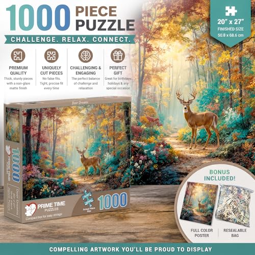 Adult Jigsaw Puzzle 1000 Piece Deer Dreams - color: Deer Dreams