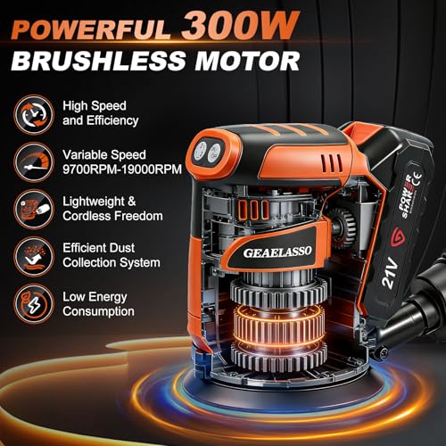 Cordless Random Orbital Sander 5 Inch Battery Powered Palm Sander