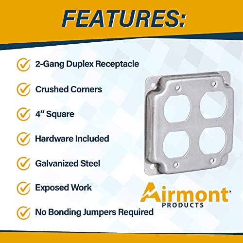AP-1105X Series Welded Electrical Boxes and Covers (2-Gang Duplex) - size: 2-Gang Duplex