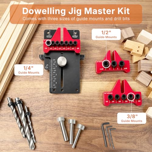 08350MK Dowelling Jig Master Kit, Dowelling Jig Precision Woodworking Tool