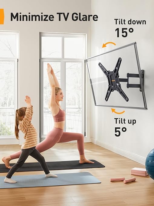 Perlegear Full Motion TV Mount for 26–65 inch TVs up to 82 lbs - size: for 26-65 inch TVs