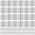 24 Pack Silver 4'' Ball Bearing Door Hinges, 4 x 4 Inch Exterior Door Hinge - color: Silver