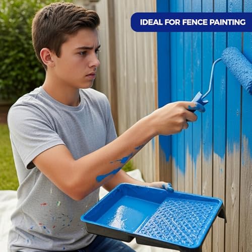 Pro Grade Paint Roller Covers, 9 Inch, 1/2 Inch Microfiber Nap, 6 Pack | For rough, smooth & semi-smooth surfaces | Walls & ceilings | Interior & exterior | Shed-resistant, lint-free