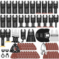 LEILUO 156Pcs Oscillating Saw Blades for Wood Metal, Multi Tool Blades