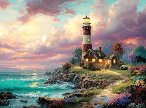 Adult Jigsaw Puzzle – Ocean Lighthouse 1000 Piece - color: Ocean Lighthouse