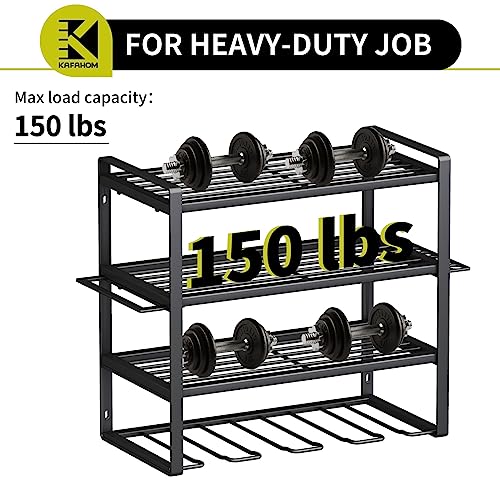 KAFAHOM Power Tool Organizer,4 Layer Drill Holders Wall Mount,Heavy Duty Metal Organizers and Storage Rack for Garage Organization,Tools Shelves with Screwdriver Plier/Hammer Holder, Black - color: Black-1Pack, size: 4-Drill 1 Pack