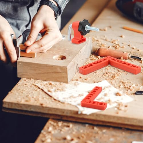 16pcs Right Angle Clamp Set, 90 Degree Clamp,Positioning Squares, 3/4inch x 8 Right Angle Clamp with 8 Clamp,Corner clamps Woodworking Tool