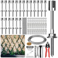 Wire Trellis Kit, 20-Set 5/64” Crosshead with Cutter & 98ft Cable - size: 20 Sets
