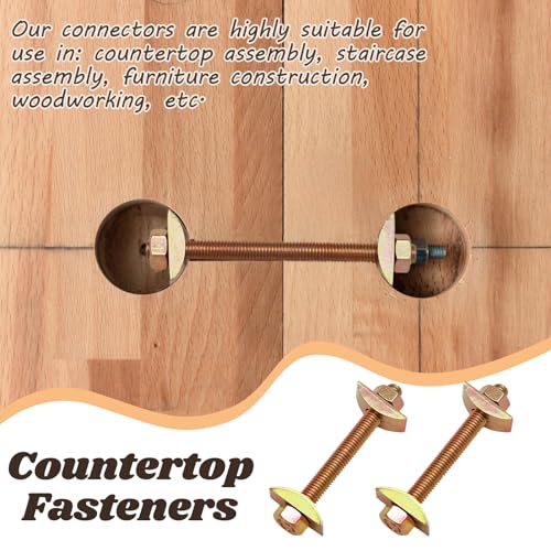 6 Sets Countertop Connector Bolts M8x80mm - size: M8x80mm