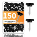 150PCS Black Thumb Tacks for wall Push pins for wall thumbtacks for Hanging - color: Black