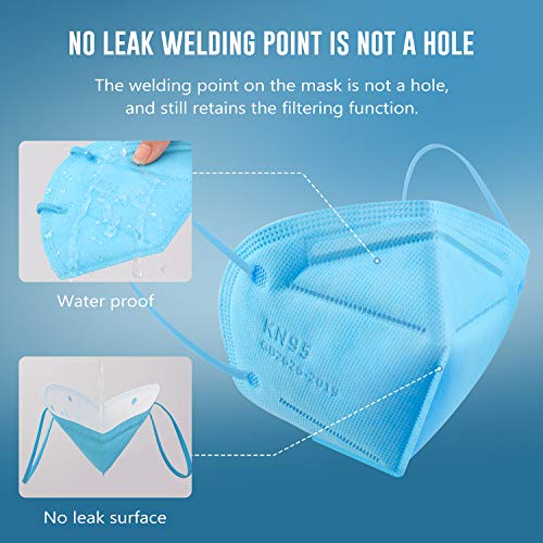 WWDOLL KN95 Face Mask 25 Pack, 5-Layers Breathable Disposable KN95 Masks - color: Multicolor