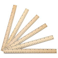 25 Pack Wooden Ruler 12 Inch Rulers Bulk Wood Measuring Ruler Office Ruler 2 Scale - color: 25 pieces-12inch