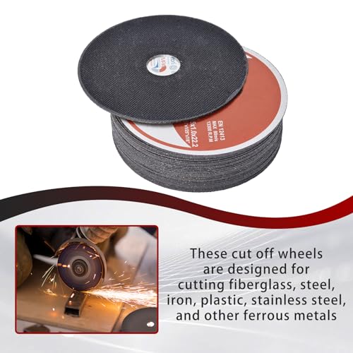 Cut Off Wheels 100 Pack 4-1/2 x 1/25 x 7/8 Inch Metal and Stainless Steel Cutting Discs for Angle Grinders - size: 100pcs 4-1/2"*0.040"*7/8"
