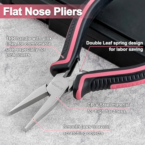 5-Inch Mini Flat Nose Pliers Smooth Jaws Duck Billed Pliers - style: Flat Nose Pliers
