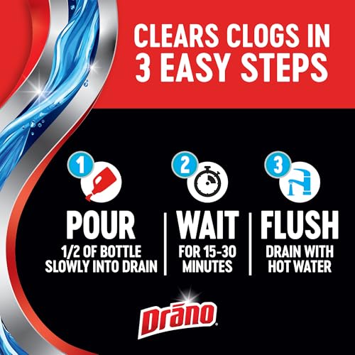 Drano Max Gel Drain Clog Remover & Cleaner, Safe for All Pipes/Septic, 32oz - size: 32 Fl Oz (Pack of 1)