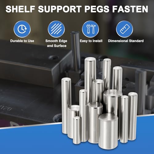 uxcell 128Pcs M2 x 40mm Dowel Pin, 304 Stainless Steel Cylindrical Dowel Pins, Shelf Support Pegs Rod Fastener for Cabinet Furniture DIY Installation Industry Mechanical - size: M2 x 40mm