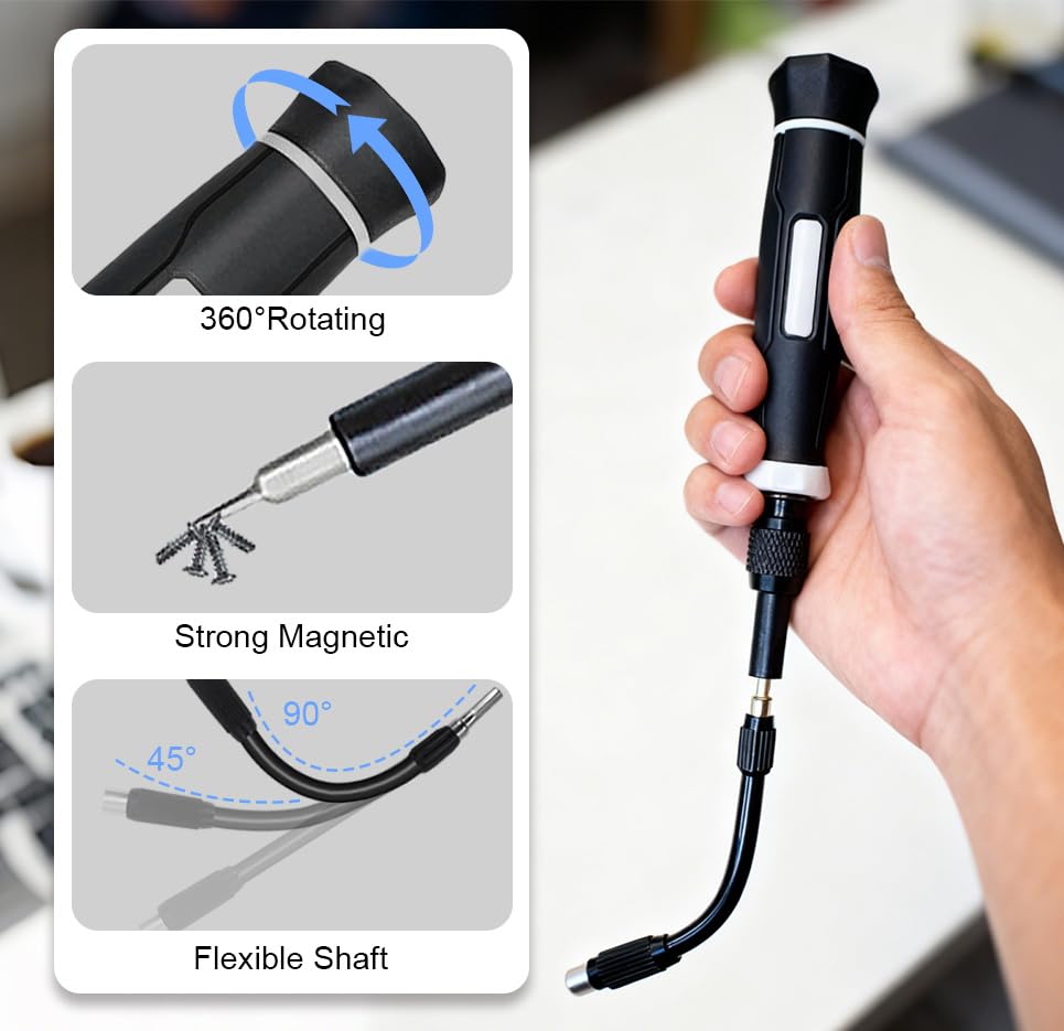 Small Precision Screwdriver Set 152 in 1 Mini Magnetic Screwdriver Set with Torx for Electronic, Watches, Laptop, Computers, Smartphones, PS5, Drones, Jewelers, Glasses - color: Black
