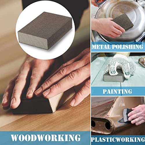 16Pcs 220 Grit Sanding Blocks, Jamiikury Sanding Sponge Washable and Reusable, Wet Dry Sandpaper Sponge for Wood Metal FurniturePaint and Drywall - size: 220 Grits