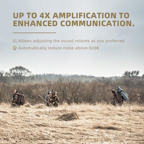 PROHEAR Electronic Ear Protection for Shooting with 4X Sound Amplification, Gun Range Hearing Protection Muffs, NRR 23dB Noise Reduction Headphones for Hunting, Brown - style: Electronic-brown