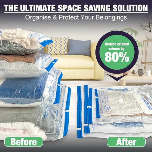 15 Jumbo Vacuum Storage Bags for Bedding, Vacuum Seal Bags for Clothing - size: 15-Jumbo